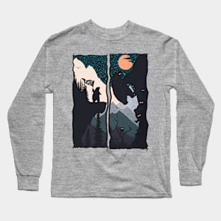 Orange Moon Long Sleeve T-Shirt